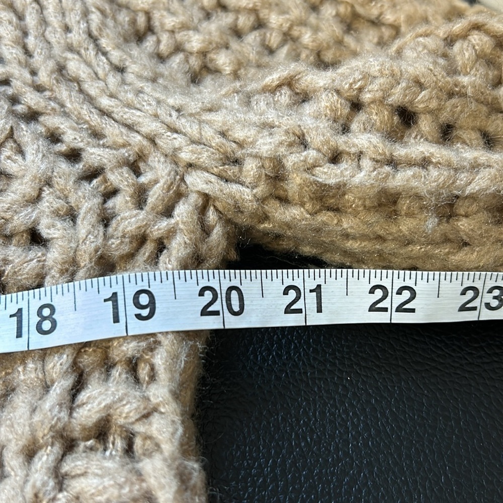 Anthropologie Moon River Delaney Sweater Pullover Chunky Knit Tan Sz XS - Picture 11 of 14